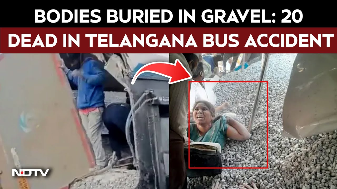 Telangana Bus Accident | Bodies Buried In Gravel, Screams For Help: 20 Killed In Telangana Accident