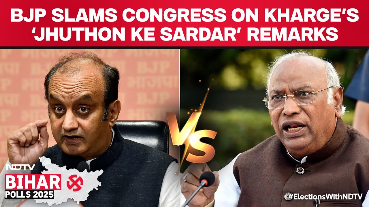 Mallikarjun Kharge Calls PM Modi 'Jhuthon Ke Sardar'; BJP's Sudhanshu Trivedi Hits Back