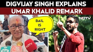 Digvijay Singh Explains Umar Khalid Remark: "Bail Is A Right"