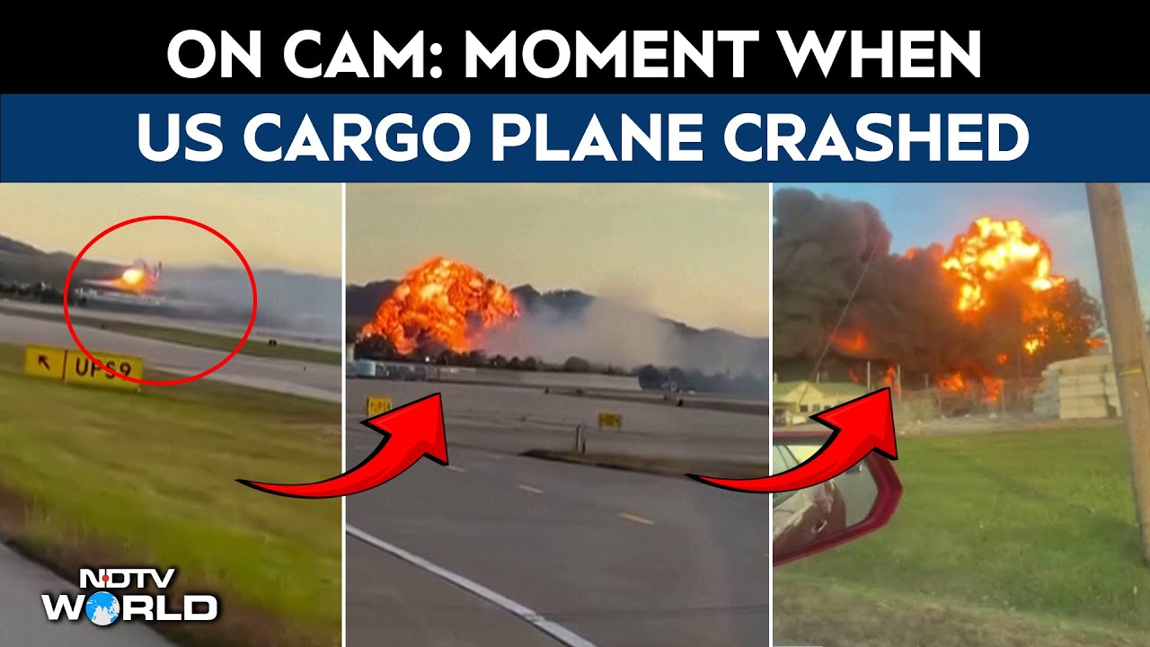 US Plane Crash | Caught On Camera: Moment When US Cargo Plane Crashed Near Kentucky Airport