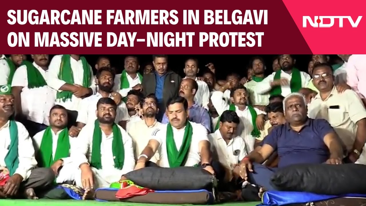 Karnataka News | Sugarcane Farmers In Belgavi On Massive Day-Night Protest