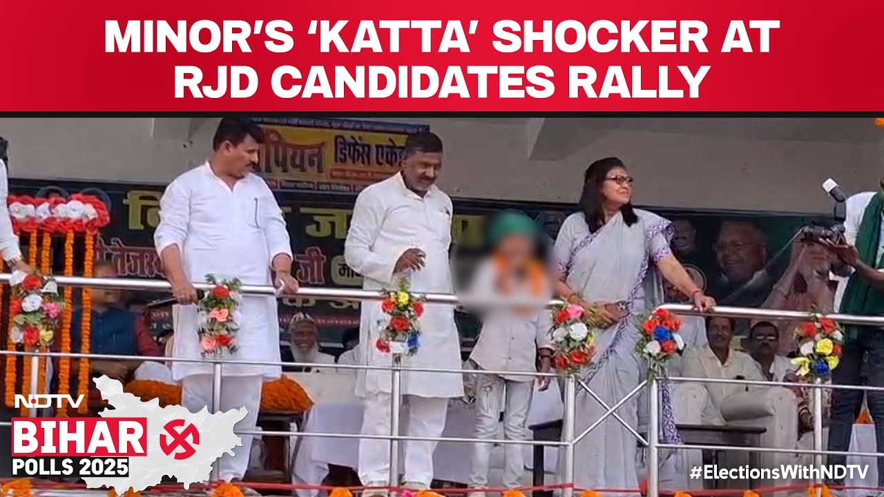 Bihar Election News | Minor On RJD Rally Stage Says “We’ll Roam With Guns” If Govt Returns