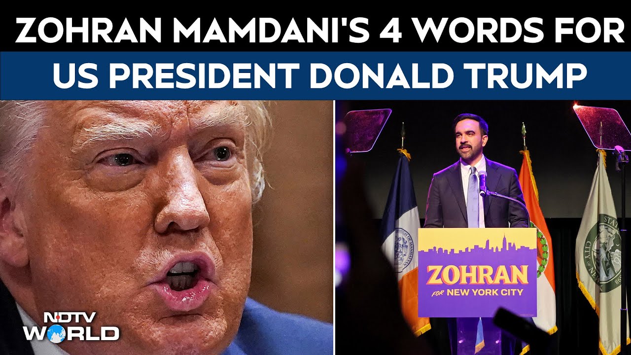 Zohran Mamdani's 4 Words For US President Donald Trump: "Turn The Volume Up"
