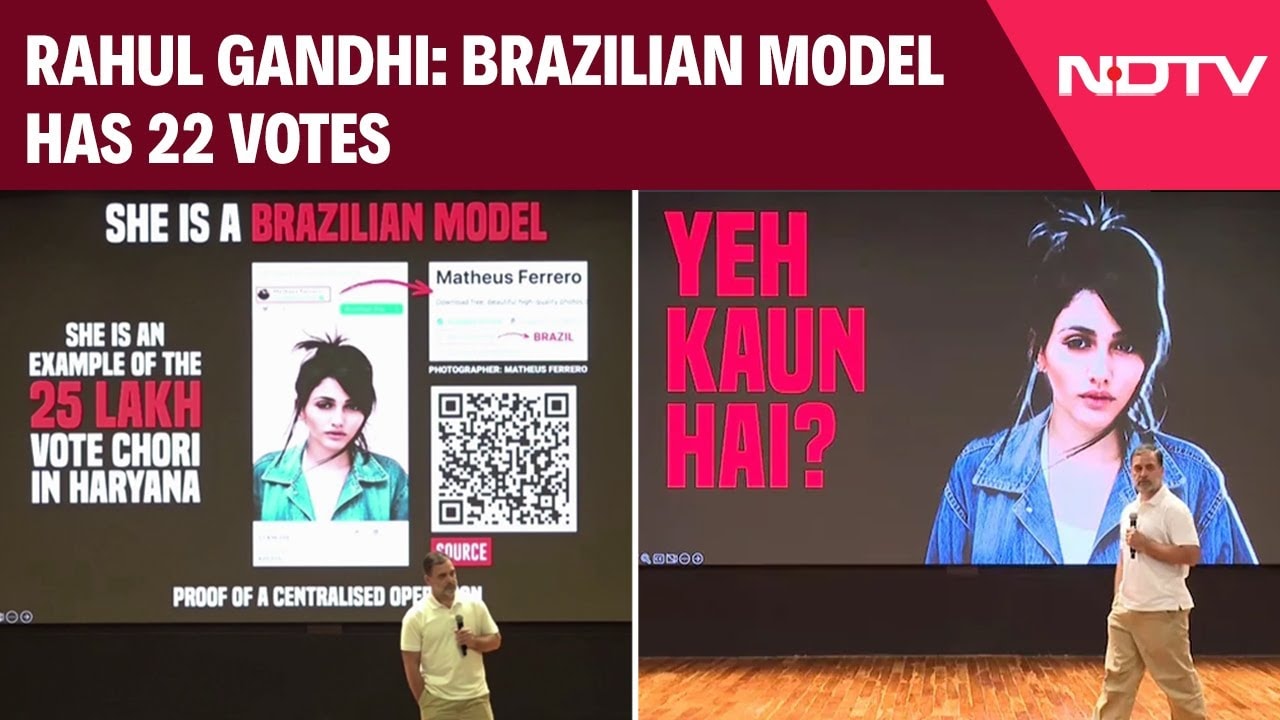 Rahul Gandhi Press Conference Today | Rahul Gandhi's H-Bomb On Haryana: "Brazilian Model Voted"