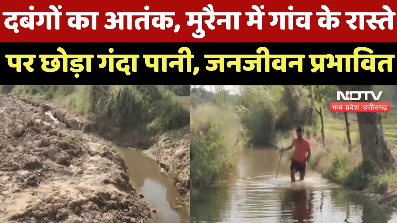 MP News : दबंगों का आतंक, Morena में गांव के रास्ते पर छोड़ा गंदा पानी, जनजीवन प्रभावित
