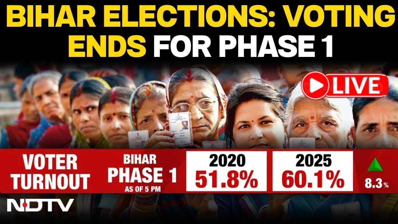 Bihar Election Phase 1 Voter Turnout | Voting Ends For Phase 1 In Bihar