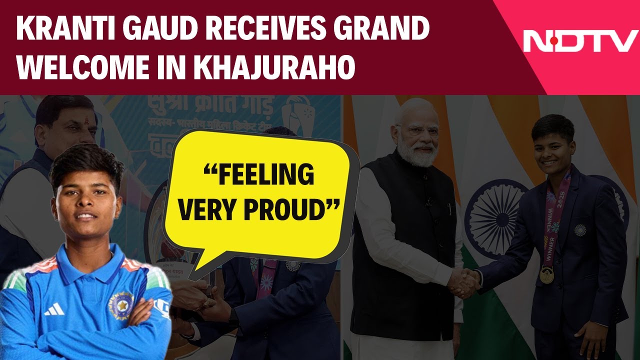 "Feeling Very Proud": Kranti Gaud Receives Grand Welcome In Khajuraho