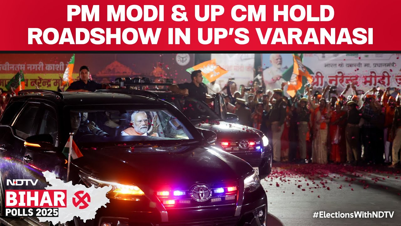 Narendra Modi & CM Yogi Adityanath Hold Roadshow In UP’s Varanasi