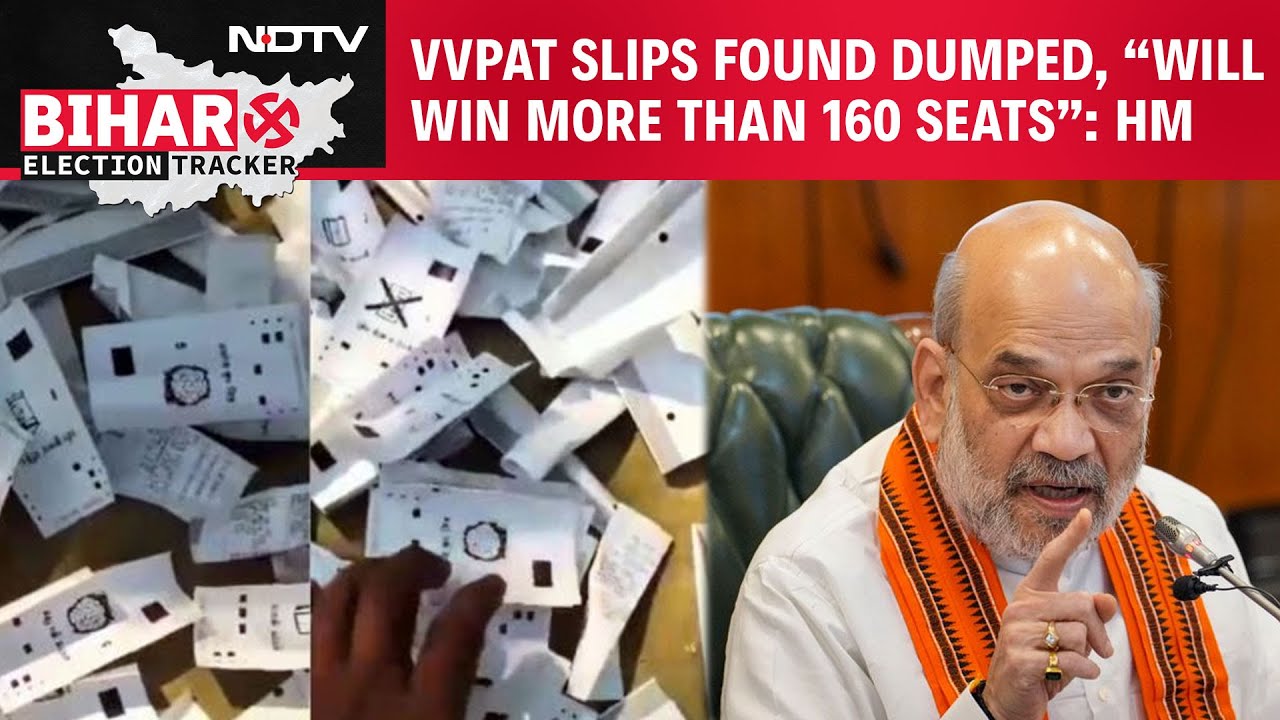 Bihar Election News | VVPAT Slips Found Dumped On Road, “Will Win More Than 160 Seats”: Amit Shah