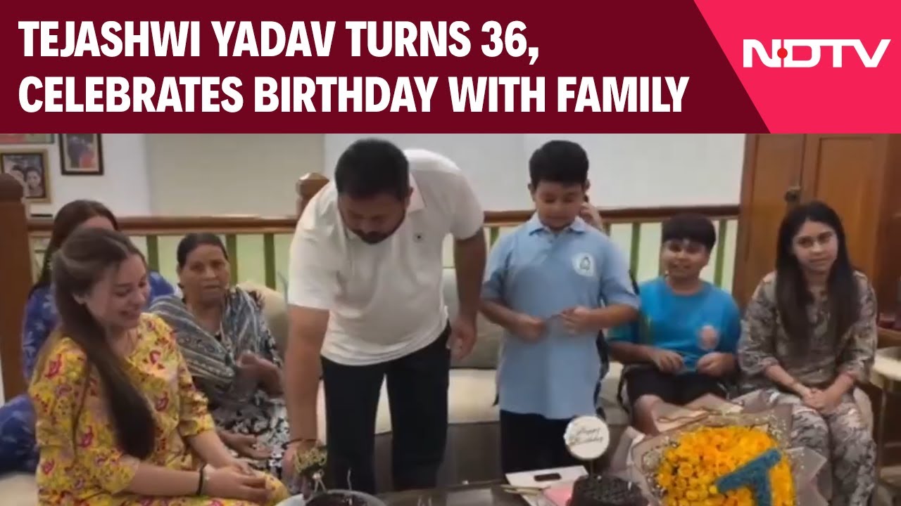 Tejashwi Yadav | Tejashwi Yadav Turns 36, Celebrates Birthday With Family In Patna Amid Campaigns