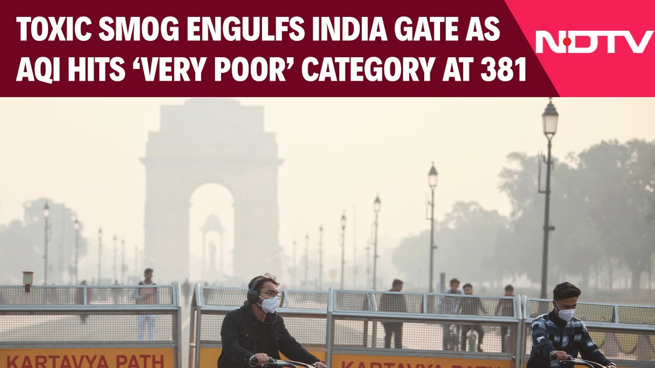 Delhi AQI Today | Toxic Smog Engulfs India Gate As AQI Hits 'Very Poor' Category At 381, As Per CPCB