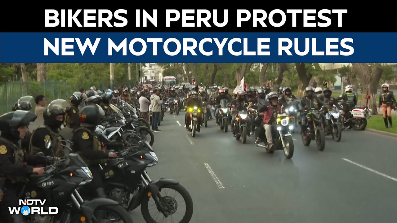 Peru Protests | Bikers In Peru Protest Against New Motorcycle Rules Aimed At 'Curbing Street Crime'