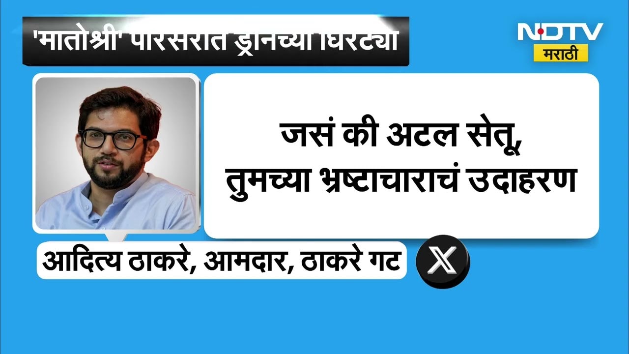 Aaditya Thackerayच्या मातोश्री निवासस्थानी ड्रोनच्या घिरट्या, त्यासंदर्भात ट्विट करत ते काय म्हणाले?