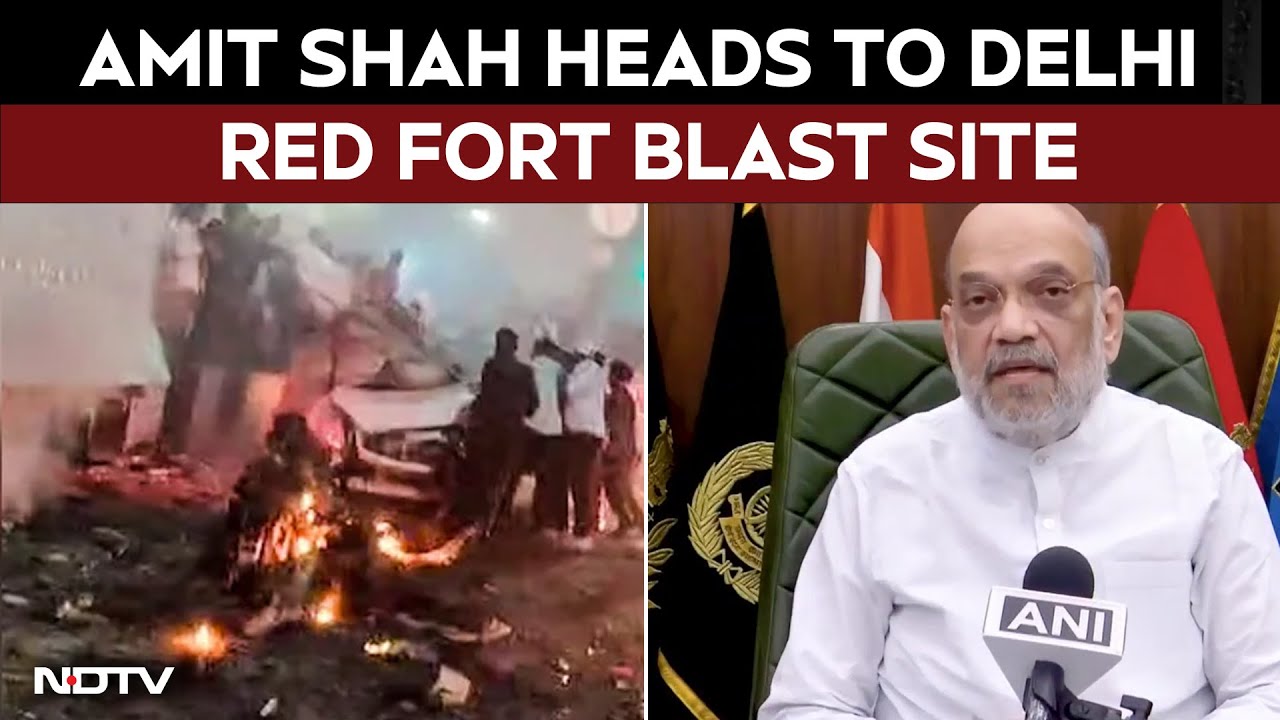 "Thorough Probe": Home Minister Amit Shah Heads To Delhi Red Fort Blast Site