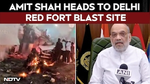 "Thorough Probe": Home Minister Amit Shah Heads To Delhi Red Fort Blast Site