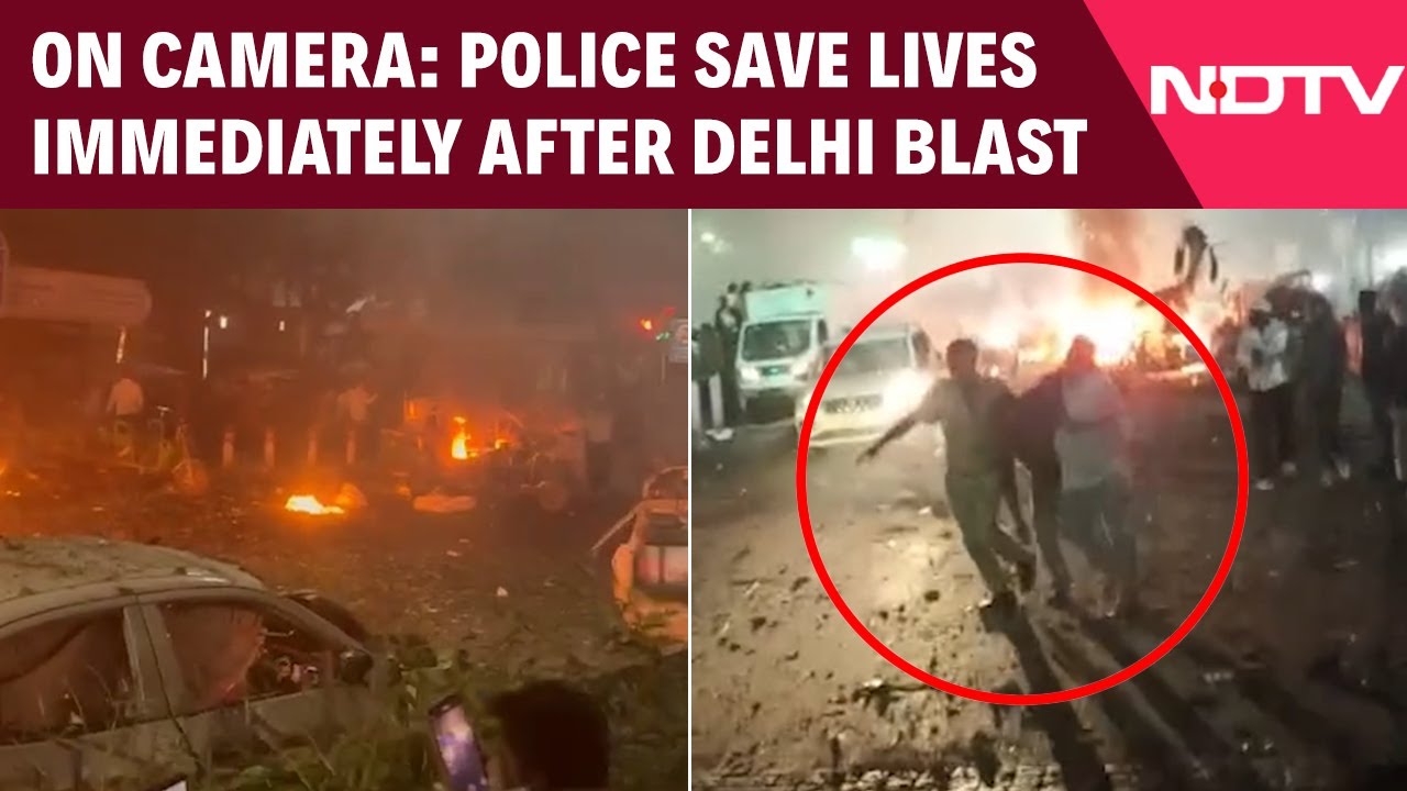 On Cam: Video Shows Police Saving Lives Immediately After Red Fort Blast