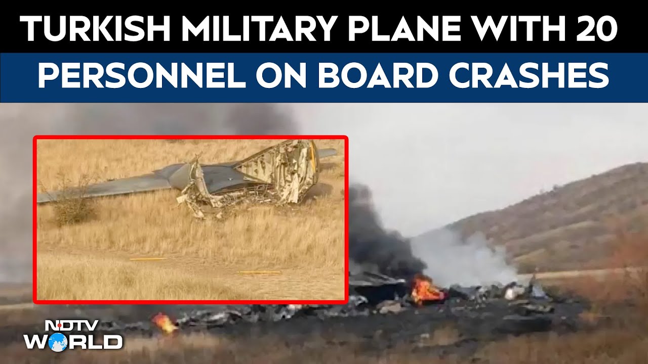 Turkey Plane Crash | Turkish Military Plane With 20 Personnel On Board Crashes In Georgia