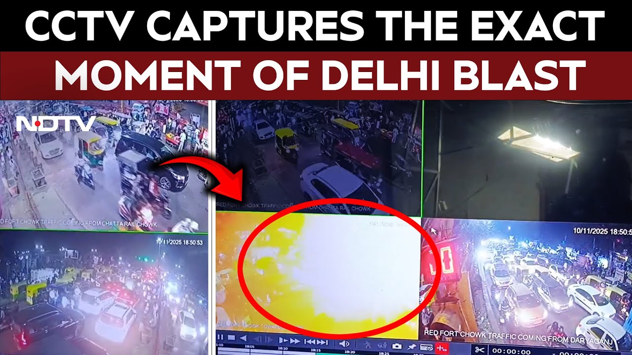 Red Fort Blast | Slow-Moving Traffic, Big Explosion: CCTV Footage Of Delhi Red Fort Blast