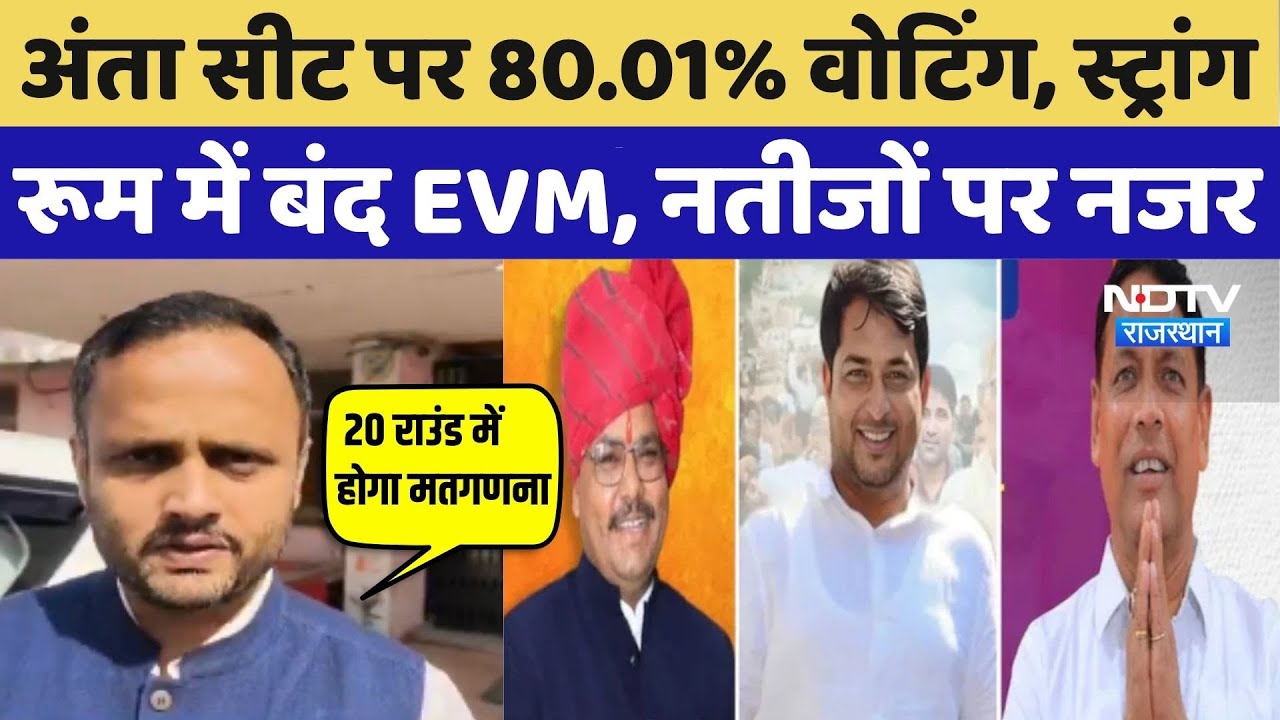 Anta By-Election: अंता सीट पर 80.01% वोटिंग, स्ट्रांग रूम में बंद EVM, नतीजों पर नजर