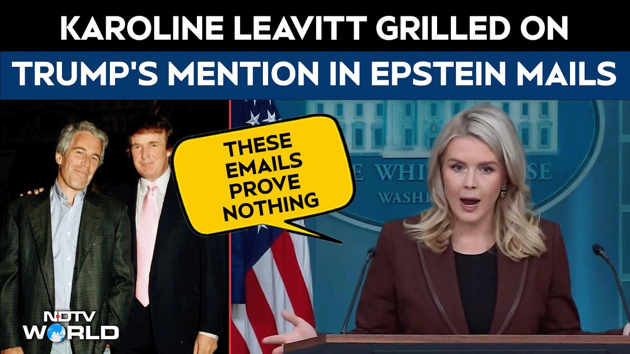 Epstein Emails On Trump | Karoline Leavitt Grilled Over Eptsein Emails That Mention Trump