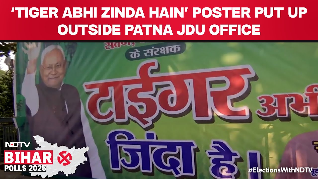'Tiger Abhi Zinda Hain' Poster Put Up Outside JDU Office In Patna
