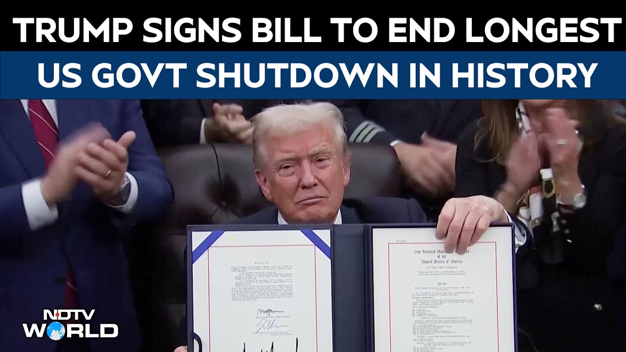 Donald Trump Signs Bill To End Longest US Government Shutdown In History