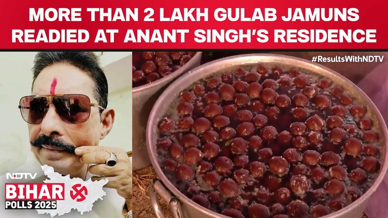 Bihar Results 2025 Today | Ahead Of Results, 2 Lakh Gulab Jamuns Prepared At Anant Singh's Residence