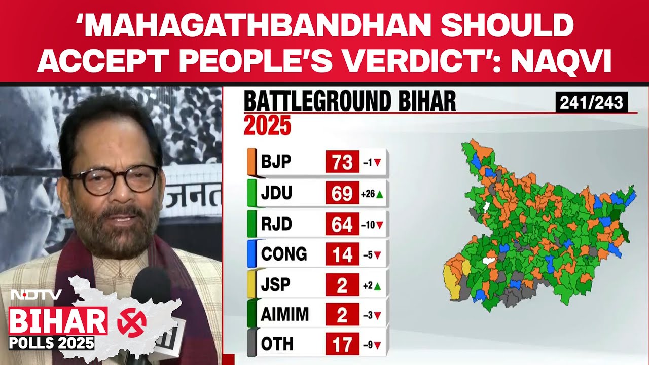BJP Leader Mukhtar Abbas Naqvi On Early Trends In Bihar