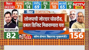 Bihar Election results | विरोधकांना मागे टाकत भाजप आणि JDU मध्येच कांटे की टक्कर! ।  NDTV मराठी