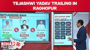 Tejashwi Yadav Trailing To BJP's Satish Kumar In Raghopur