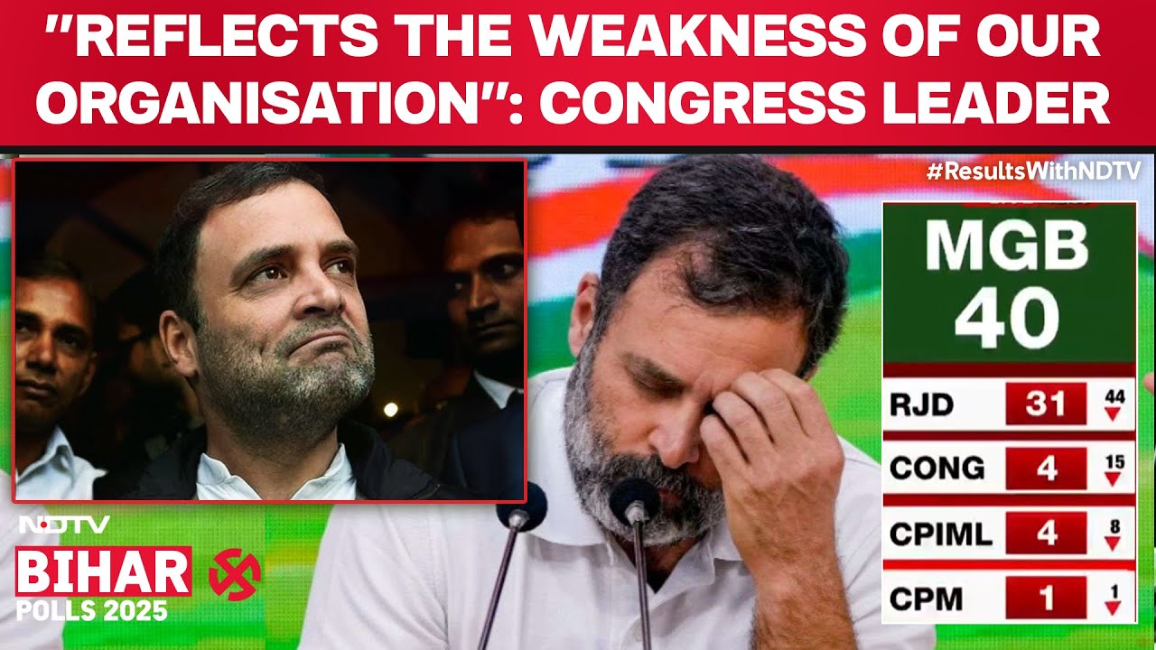 Congress Leader, Former Gover On Bihar Debacle: "Reflects Weakness Of Our Organisation"