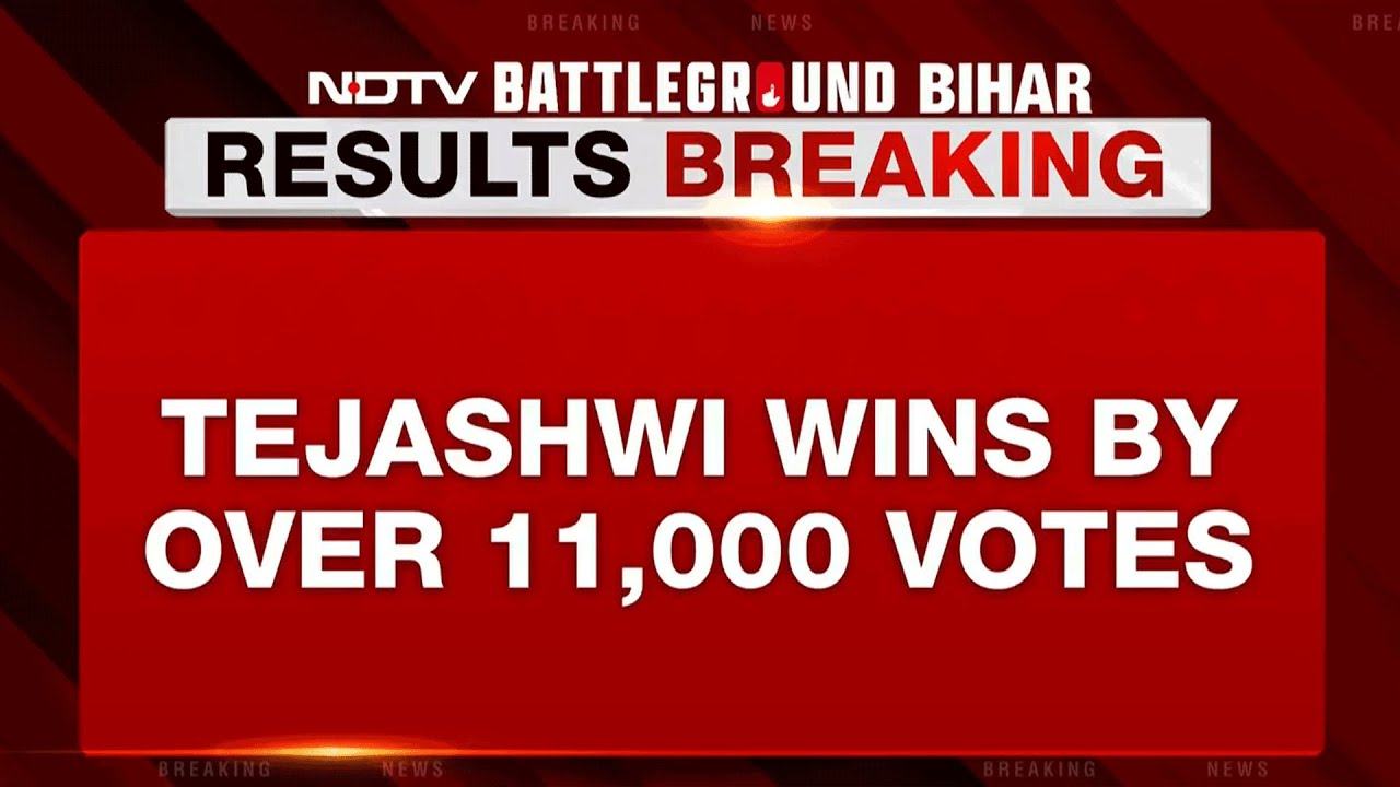 Tejashwi Yadav Wins By Over 11,000 Votes From Raghopur