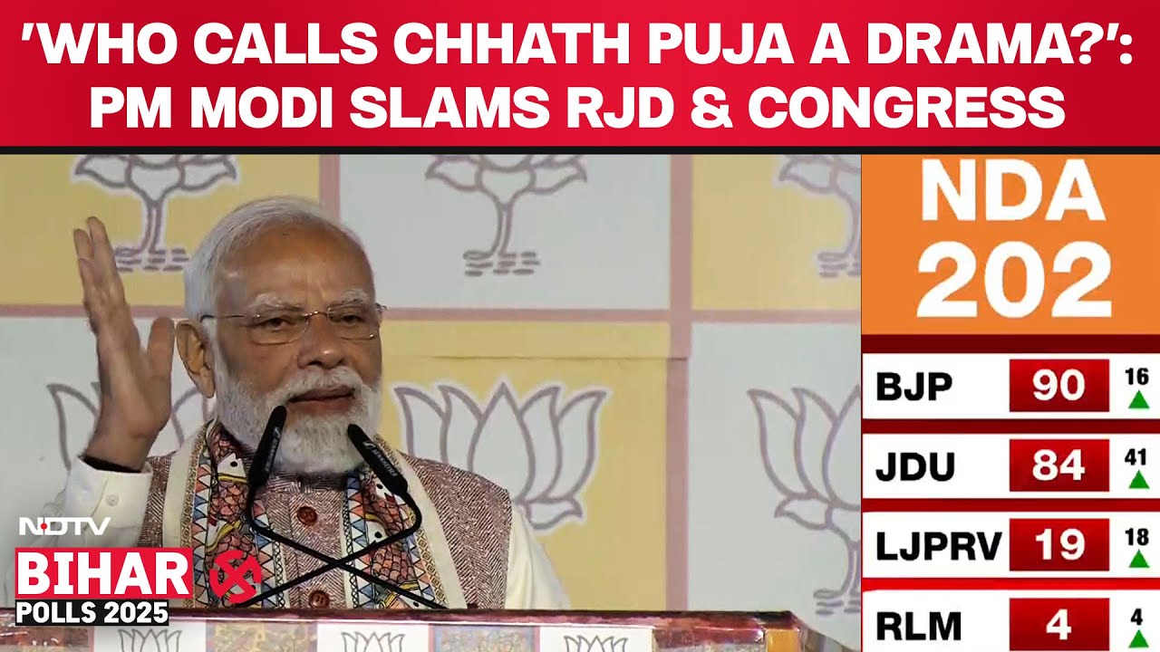 "Who Calls Chhath Puja A Drama?" PM Modi Slams RJD & Congress