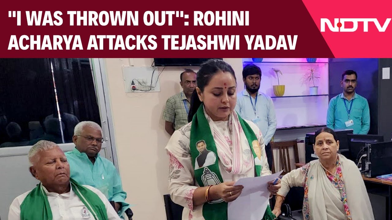 "I Was Thrown Out": Rohini Acharya Attacks Tejashwi Yadav, Quits Politics