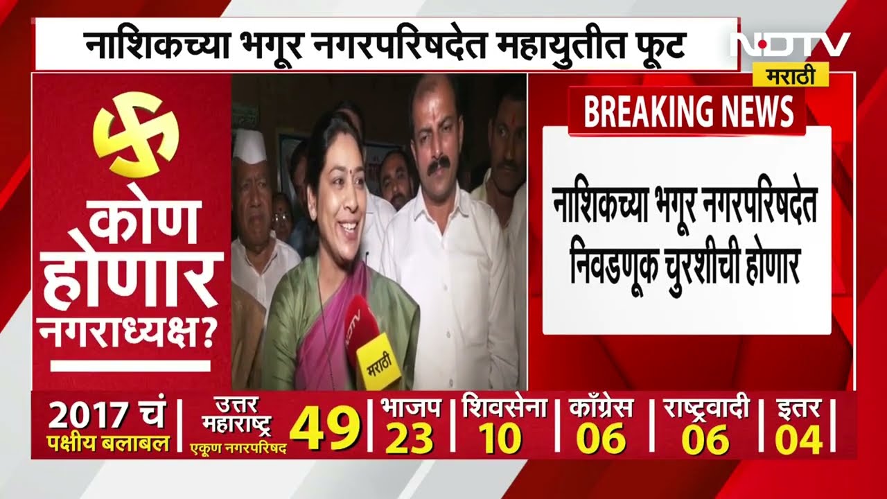 Nashik च्या भगूर नगरपरिषद निवडणुकीत महायुतीत फूट, Shinde गटाच्या विरोधात BJP-NCP एकत्रित लढणार