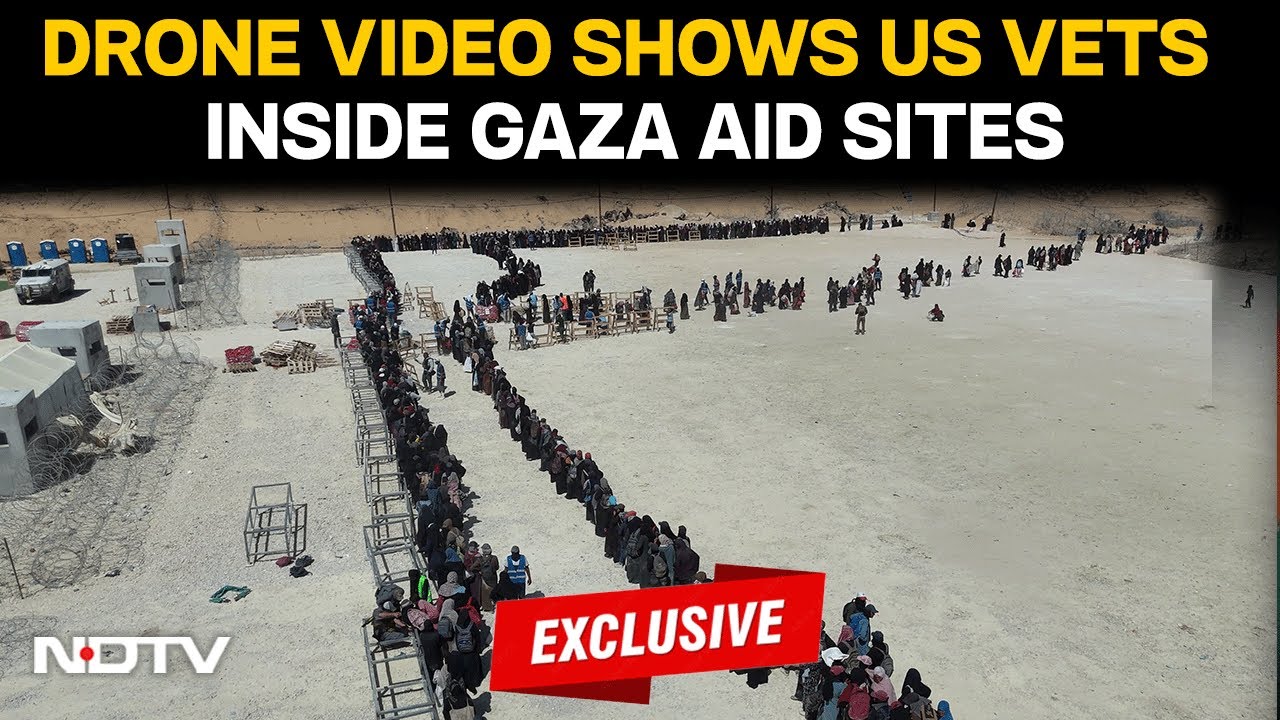Gaza News | Drone Video Shows US Veterans Inside Gaza Aid Sites, But Who Regulates Them?