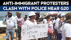 G20 News | Police Clash With Anti-Immigrant Protesters Near G20 Summit Venue In Soweto