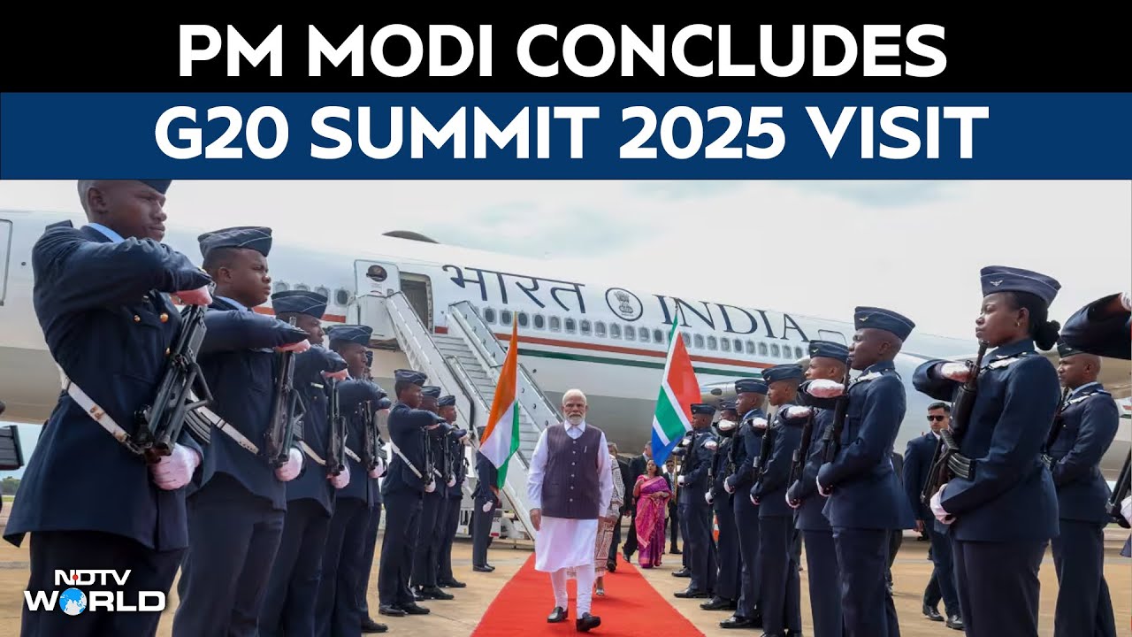 PM Modi Concludes G20 Summit 2025 Visit, Emplanes For New Delhi