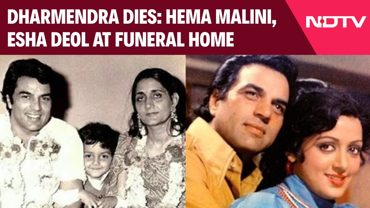 Dharmendra Death News | Crowd Builds at Crematorium as Family, Actors Arrive