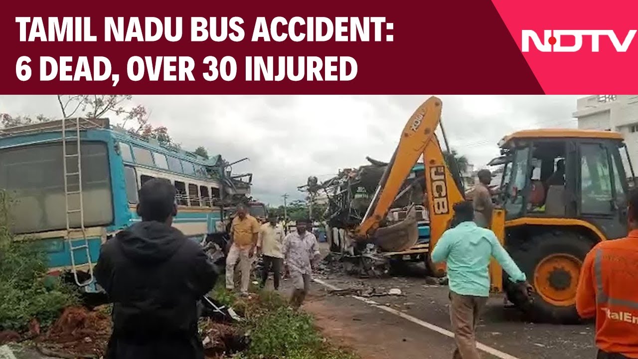 6 Killed, 30 Injured After Buses Collide Head-On In Tamil Nadu's Tenkasi