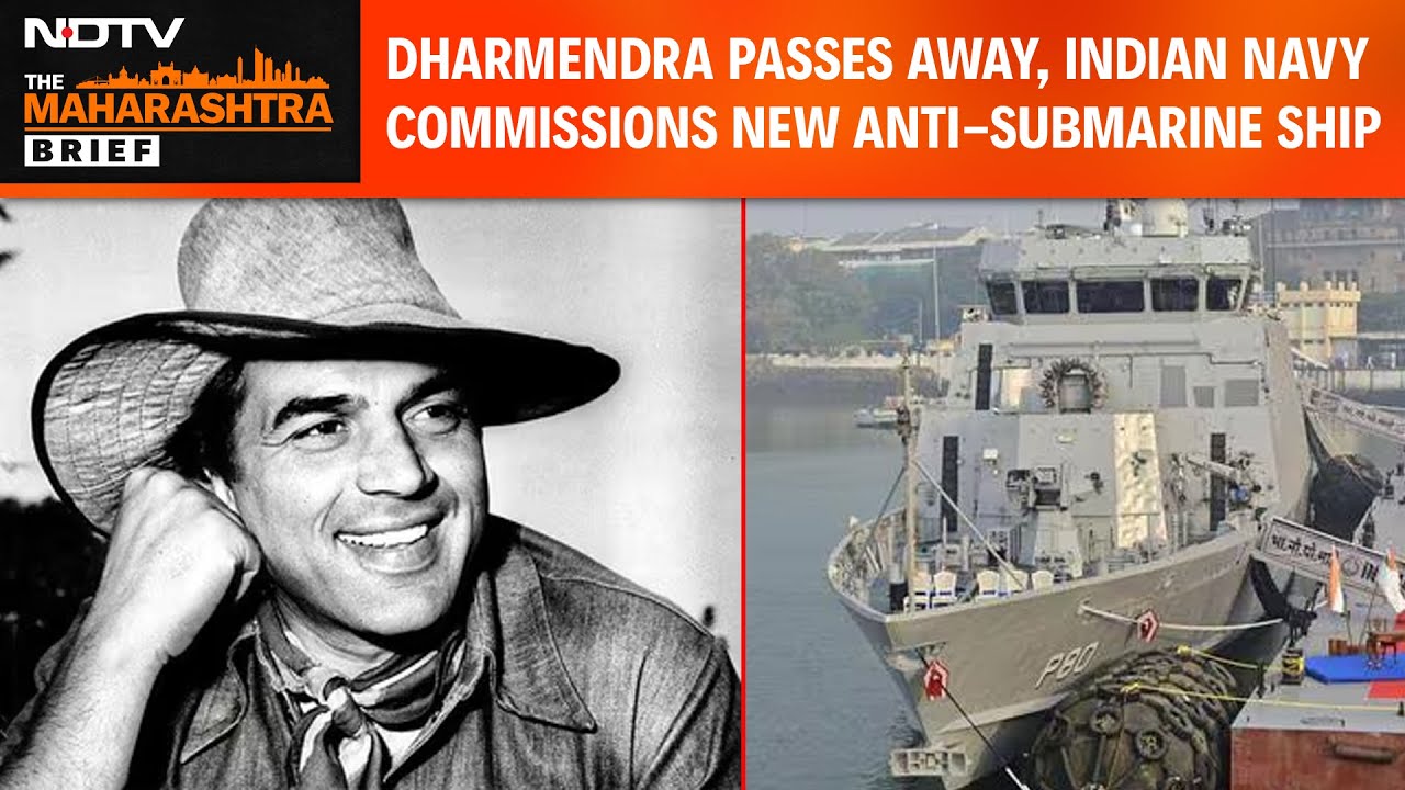 Dharmendra News Today | Dharmendra Passes Away, Indian Navy Commissions New Anti-submarine Ship