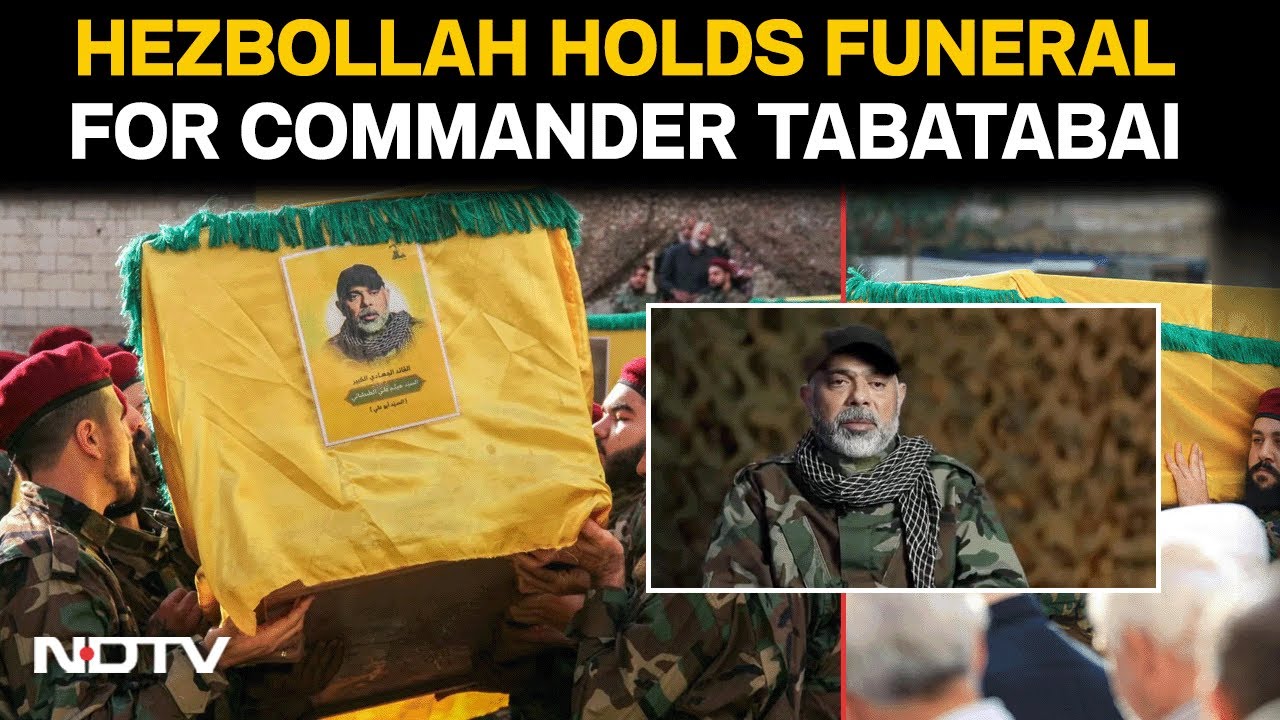Israel Strike | Hezbollah Holds Funeral For Commander Tabatabai Killed In Israeli Airstrike