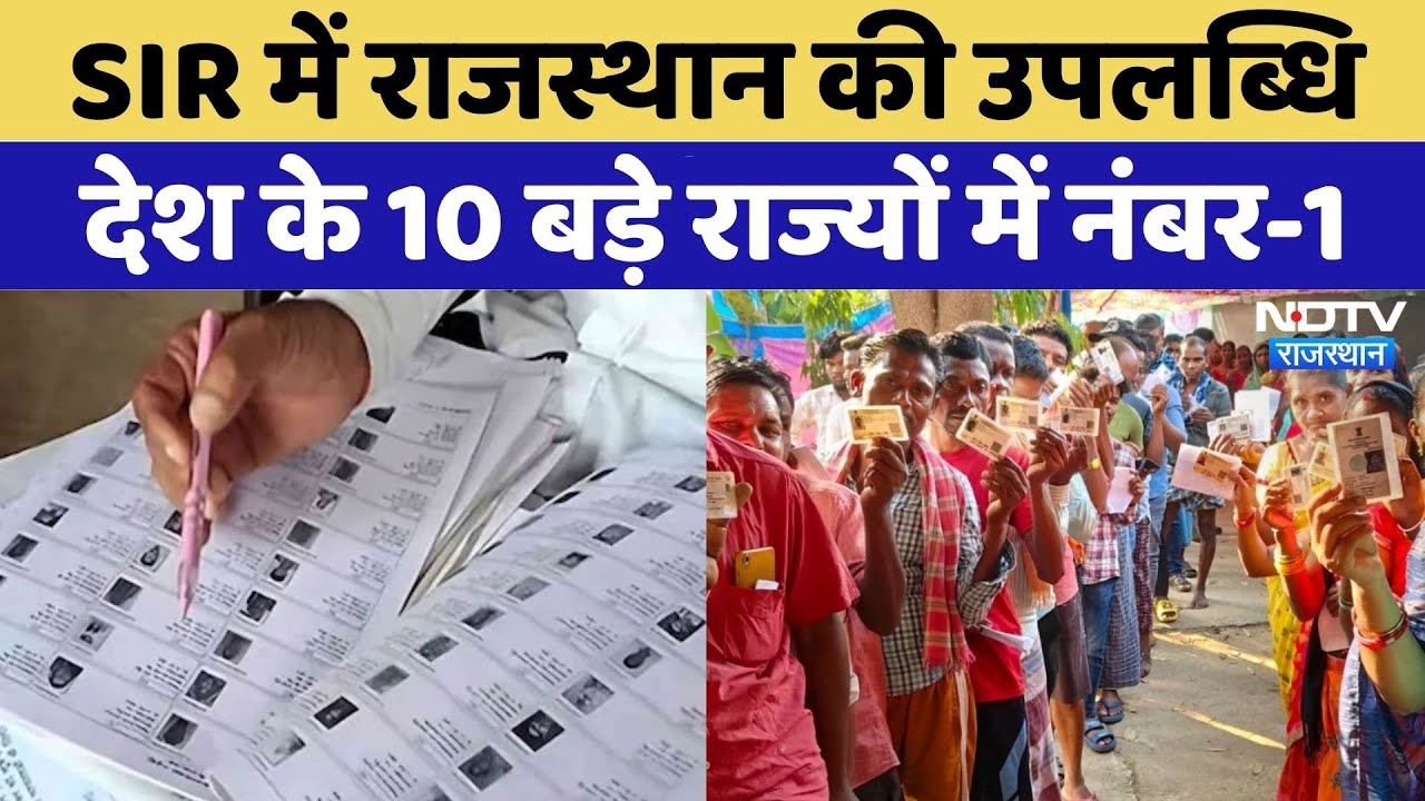 SIR-2026: Rajasthan SIR-2026 में देश में अव्वल, 6 हजार से ज्यादा बूथों पर काम 100% पूरा | Top News