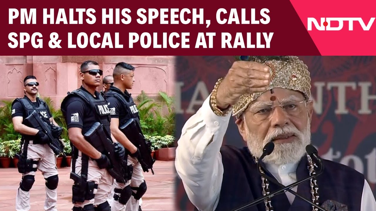 PM Modi Halts His Speech, Calls SPG And Local Police At Udupi Rally In Karnataka