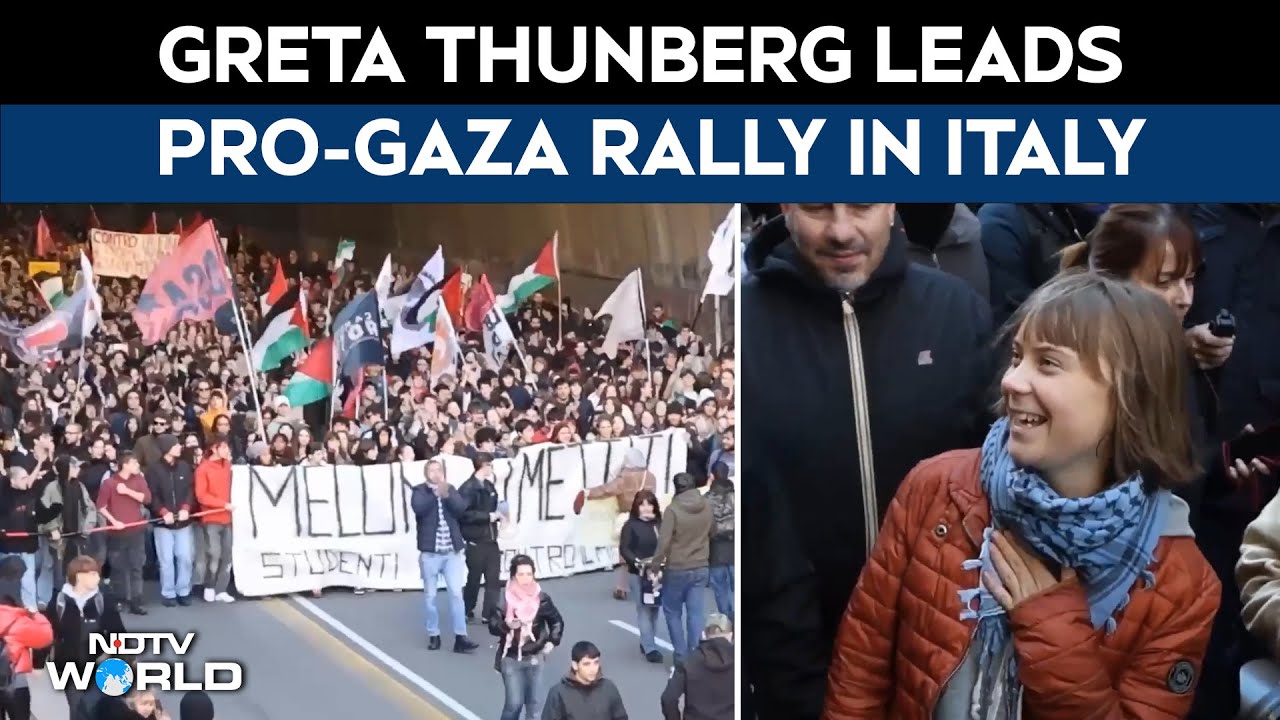 Greta Thunberg Leads Pro-Gaza Rally Amid Italy’s Strike Against Meloni Budget