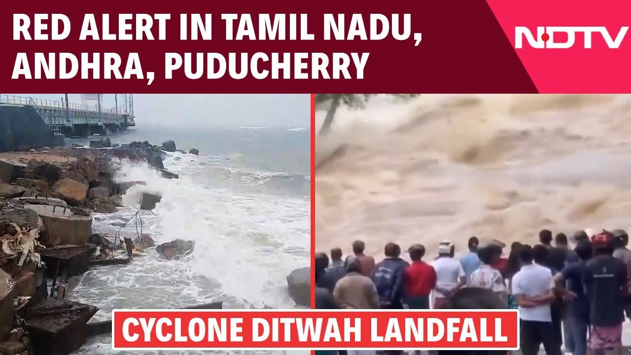 Cyclone Ditwah News | Red Alert In Tamil Nadu, Andhra, Puducherry As Cyclone Ditwah Inches Closer
