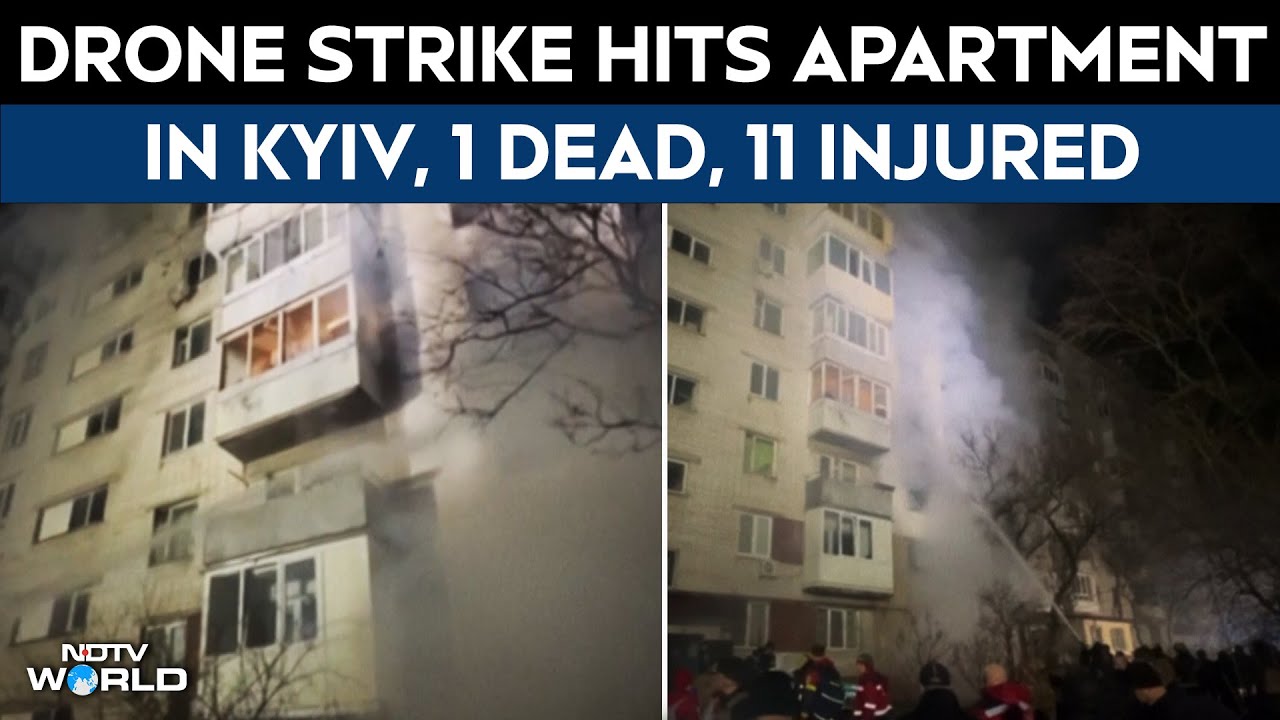 Drone Attack Russia | Russian Drone Strike Sparks Deadly Fire in Kyiv Region; 1 Killed, 11 Injured