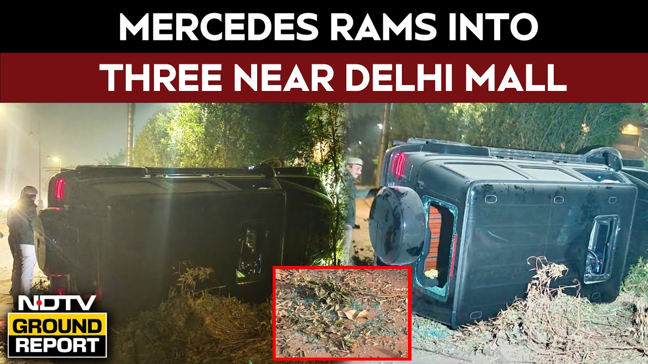 Mercedes Accident News | Mercedes Rams Into Three Near Mall In Delhi's Vasant Kunj, 1 Dead