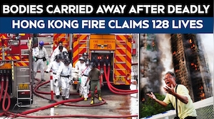 Hong Kong Fire | Bodies Carried Away After Deadly Hong Kong Fire Claims 128 Lives