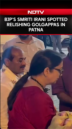 BJP’s Smriti Irani Spotted Relishing Golgappas In Patna